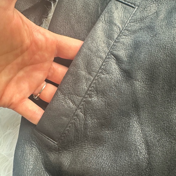 REMY vintage 80's Men's Lamb Skin Leather Bomber Jacket, Black, size 38 MODERN - Picture 3 of 13